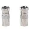 2Pcs F Type Male Plug Connector Socket To Rf Coax Tv Aerial Female Rf Adapters