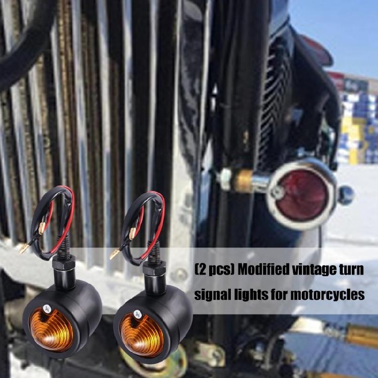 1 Pair Replacement Indicator Lamp Motorcycle Retro LED Turn Signals Blinker Motorbike Accessories Turning Indicators