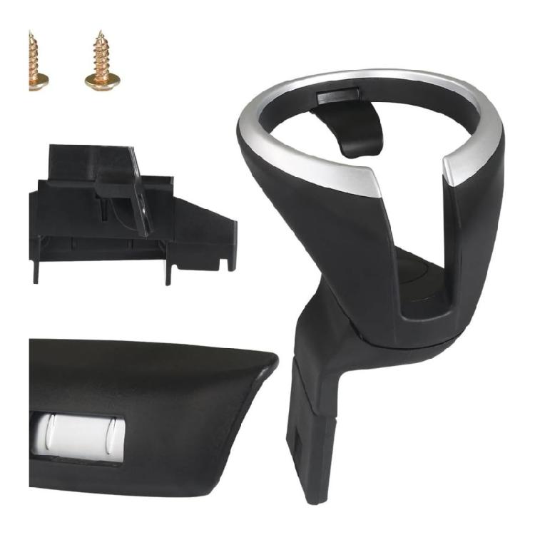 ABS Console Drink Slot Part for E81 E82 E87 E88 E90 E91 E92 E93 and X1 E84, Black Silver Interior Cup Insert 51160443082 51169144632