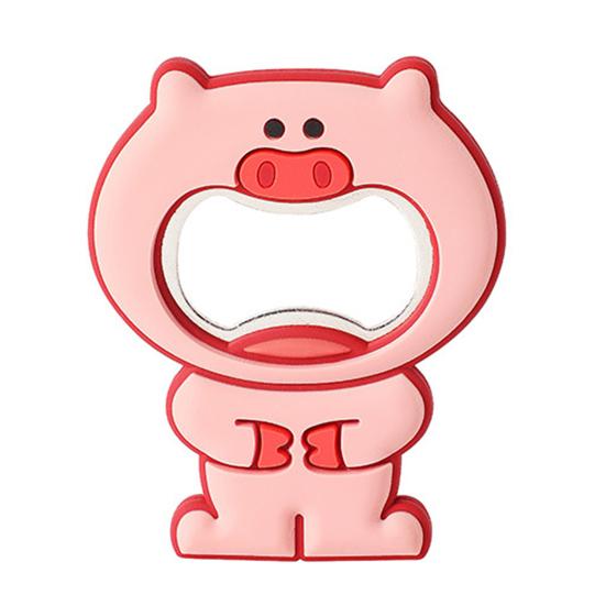 Magnetic Bottle Opener Pig Monkey Rabbit Shape Stainless Steel Opener Beer Cap Remover Fridge Decoration