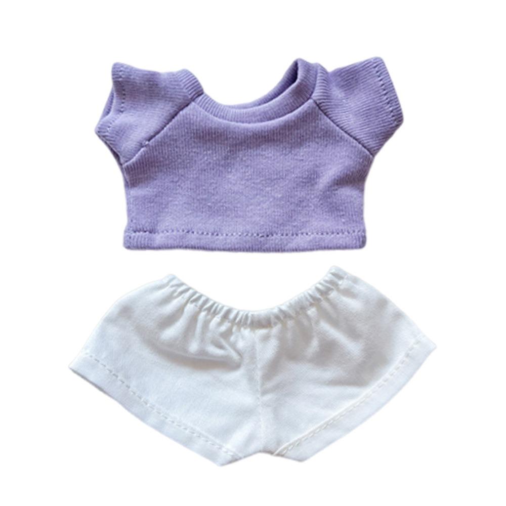 Handmade For Labubu T-shirt Set For 17CM Labubu Clothing Set Mini Doll Clothes  Joint Doll