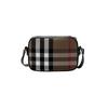 Burberry Check Zip Closure Leather Camera Bag Women Shoulder Bag Brown Black 80850801