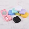 Kit Travel Lovely Container Mini Square Contact Lens Case Contact Lenses Box with Mirror