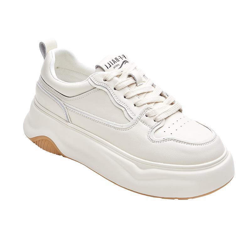 Kleine weiße Schuhe Damen Frühling Neu Dicksohlige Erhöhte Lässige Sportliche Allround-Sneaker