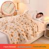 Three-Layer Quilted Milk Velvet Cartoon Blanket - Thick, Machine Washable, Ideal for Autumn/Winter Naps