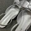 Fashion 2025 Sandals Flat Summer Shoes Woman New Without Fashion Comfort Silver Outside Pointed Girls Closed Retro Casual Scandals Toe