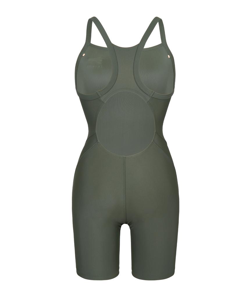 Lenomasuyeongbog Women'S Mat Support Bag 3/4 Half-Body Swimsuit Khaki Rn-Ls2G569-Ka