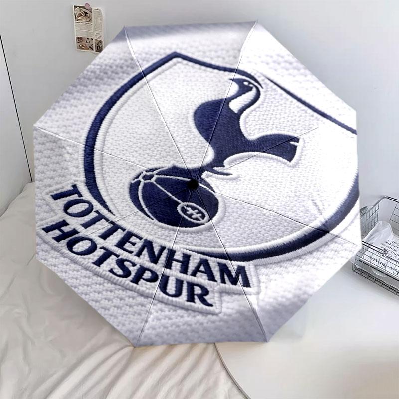 Tottenham Hotspur Logo Pattern, Automatic Folding Umbrella, Portable and Foldable Design, 8 Ribs, a Christmas or Birthday Gift.