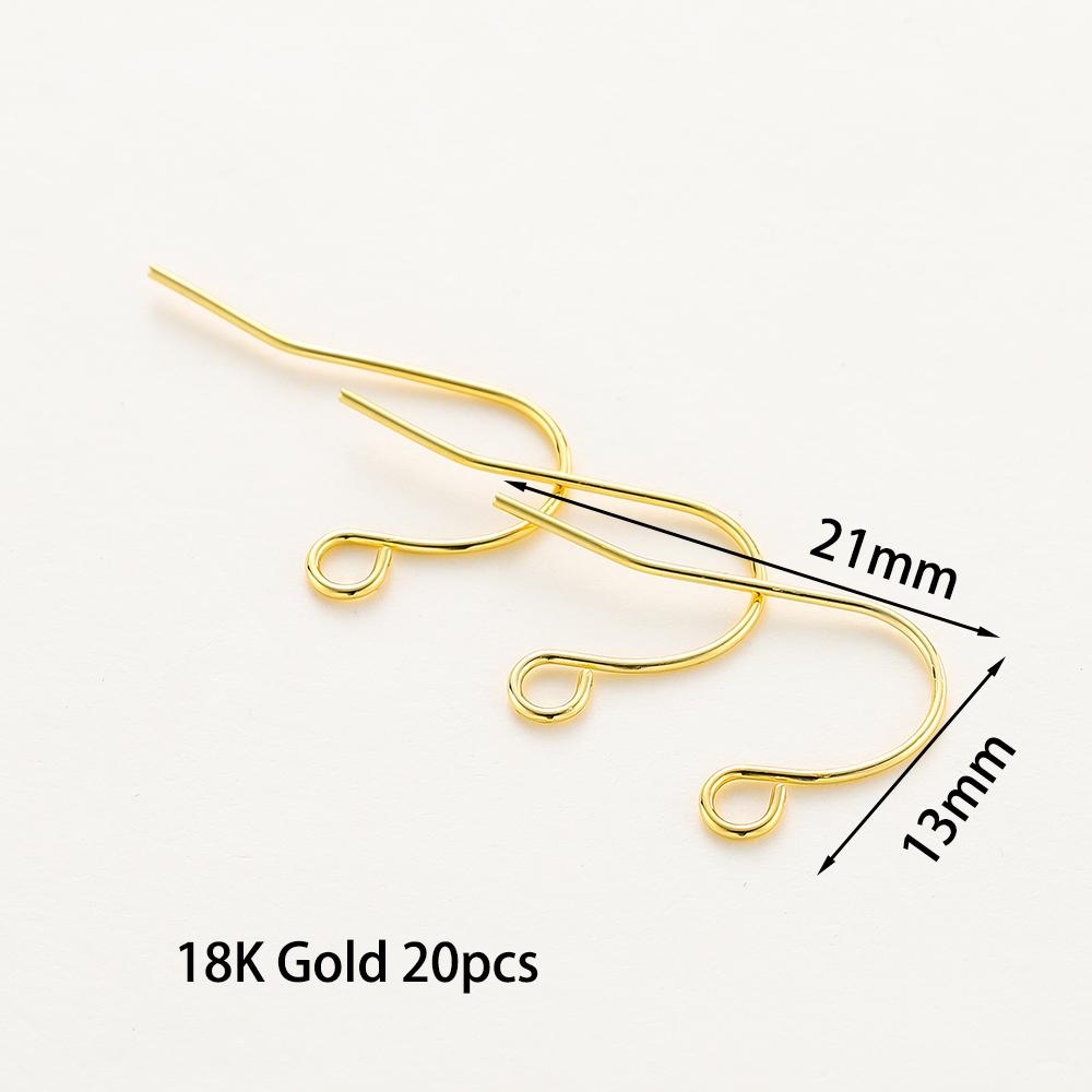 20 Stück/Los 6 Stile 14K 18K Vergoldete Ohrhaken mit Ohrbügel Ohrhaken Ohrringverschlüsse Zubehör für DIY Schmuckherstellung