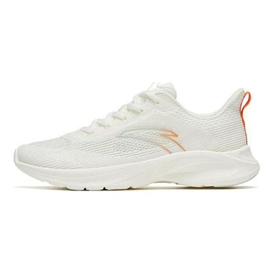 Comfortable Fabric Non-Slip Wear-Resistant Low-Top Running Shoes Women Sneakers White Orange 122325576-1
