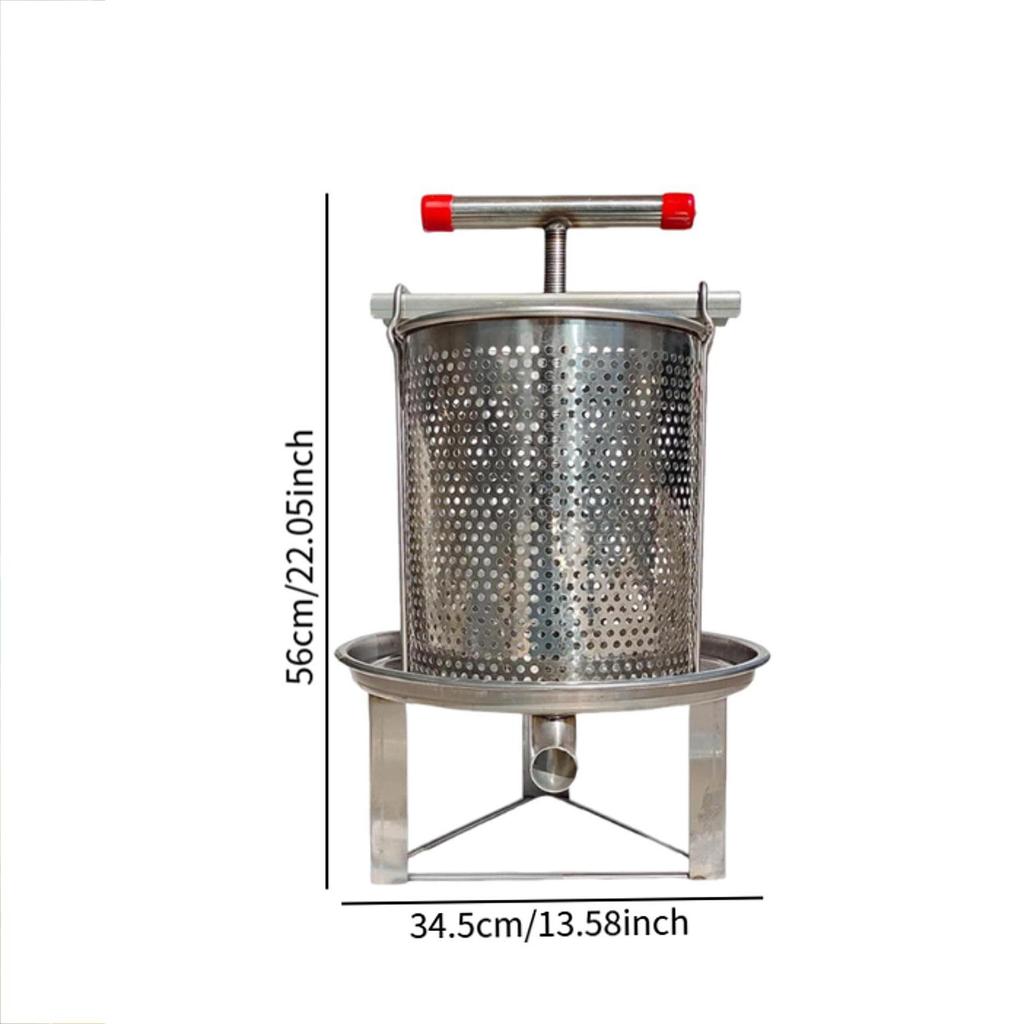 Pressa per Miele Base Stabile con Sacchetto Filtrante Pressa Frutta Leggera per Olio d'Oliva Succo Verdura Uva Vinaccia