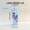 1PC I Am Loved Letter Art 750ml Color Plastic Sports Water Bottle Leakproof Flip Straw Lid Suitable for Sports Office Home Use