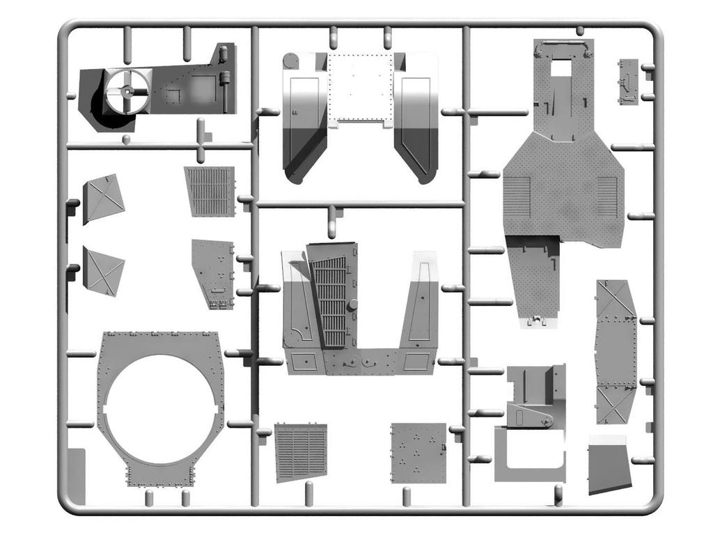 Kit de Modelo de Plástico Veículo de Comando Blindado Alemão ICM 35378 1/35 P204(f) (Veículo de combate)