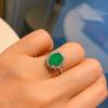Jewelry Wind Simulation Emerald Necklace Jewelry Set Main Stone Ring 8 * 10 Pendant 12 * 16