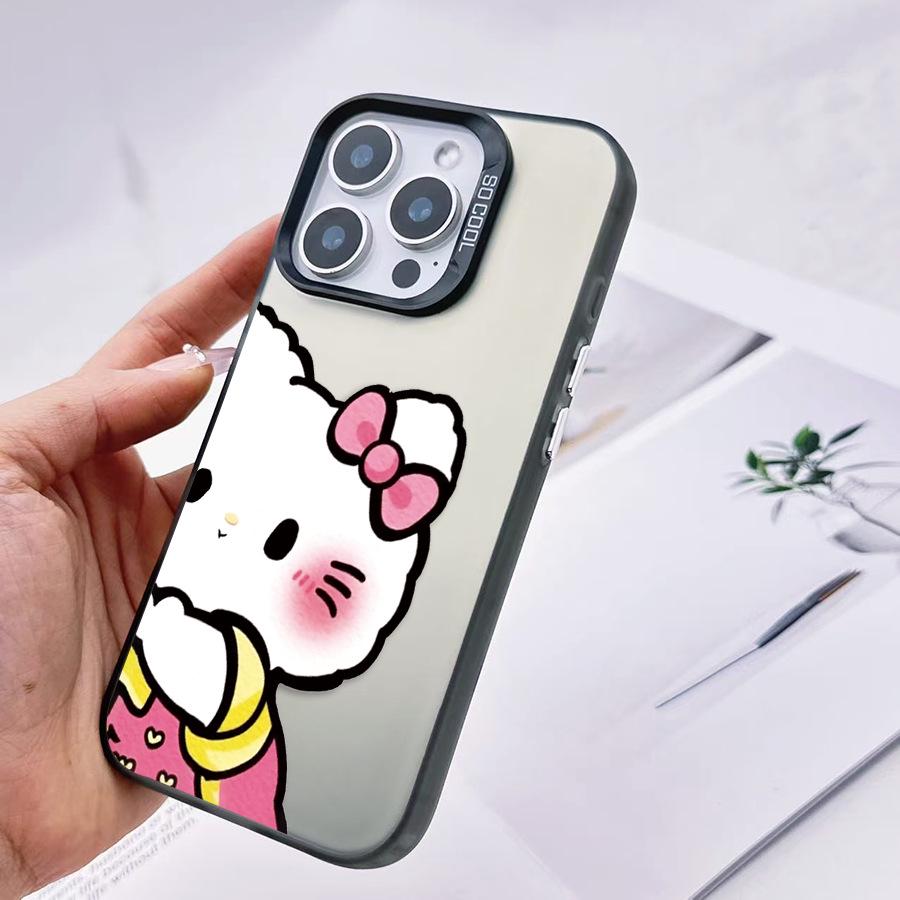 Sanrio TK Hello Kitty Urocze Czarne Etui na Telefon dla Apple 17