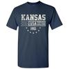USA Flagge Bundesstaat Kansas 1861 - Amerika Gründungsstaat Stolz T-Shirt - Marineblau