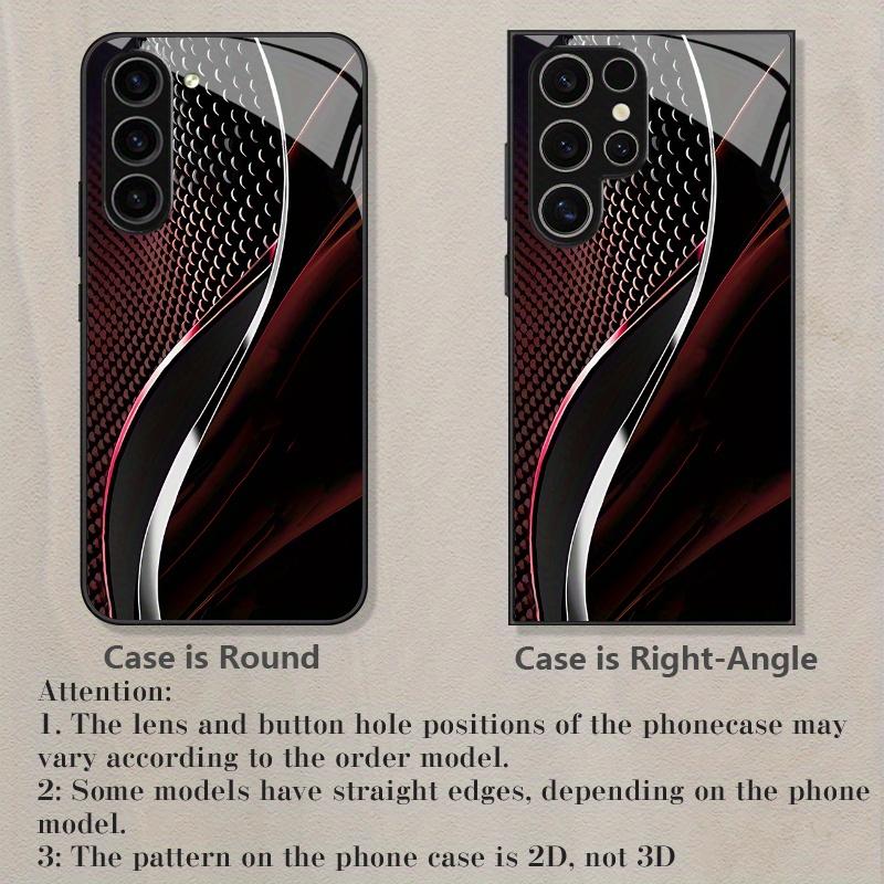 Creative line texture glass phone case suitable for Samsung Galaxy S26 S25 S24 S23 S22 S20 FE Ultra Plus anti drop back cover
