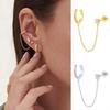 Shiny Zircon Chain Clip Earrings Ear Cuff Style Tragus Earrings Helix Earrings  Fashion Jewelry
