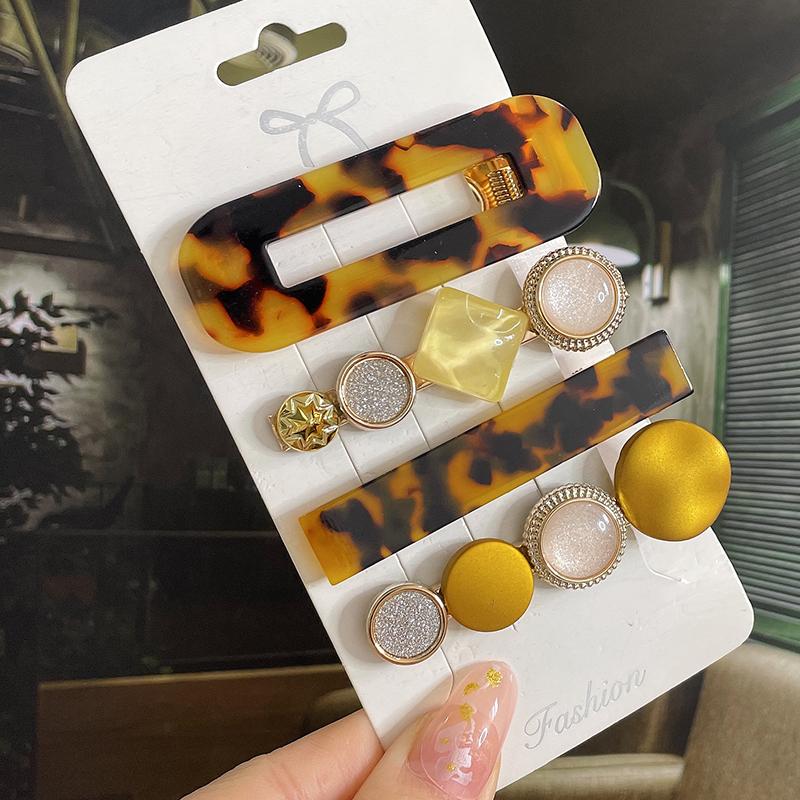 

1 Набір Перлинних Заколок для Волосся для Жінок Корейські Жіночі Шпильки для Волосся Дівчинка Геометричні Шпильки для Волосся Модна Шпилька Бічна Кліпса Аксесуари для Волосся