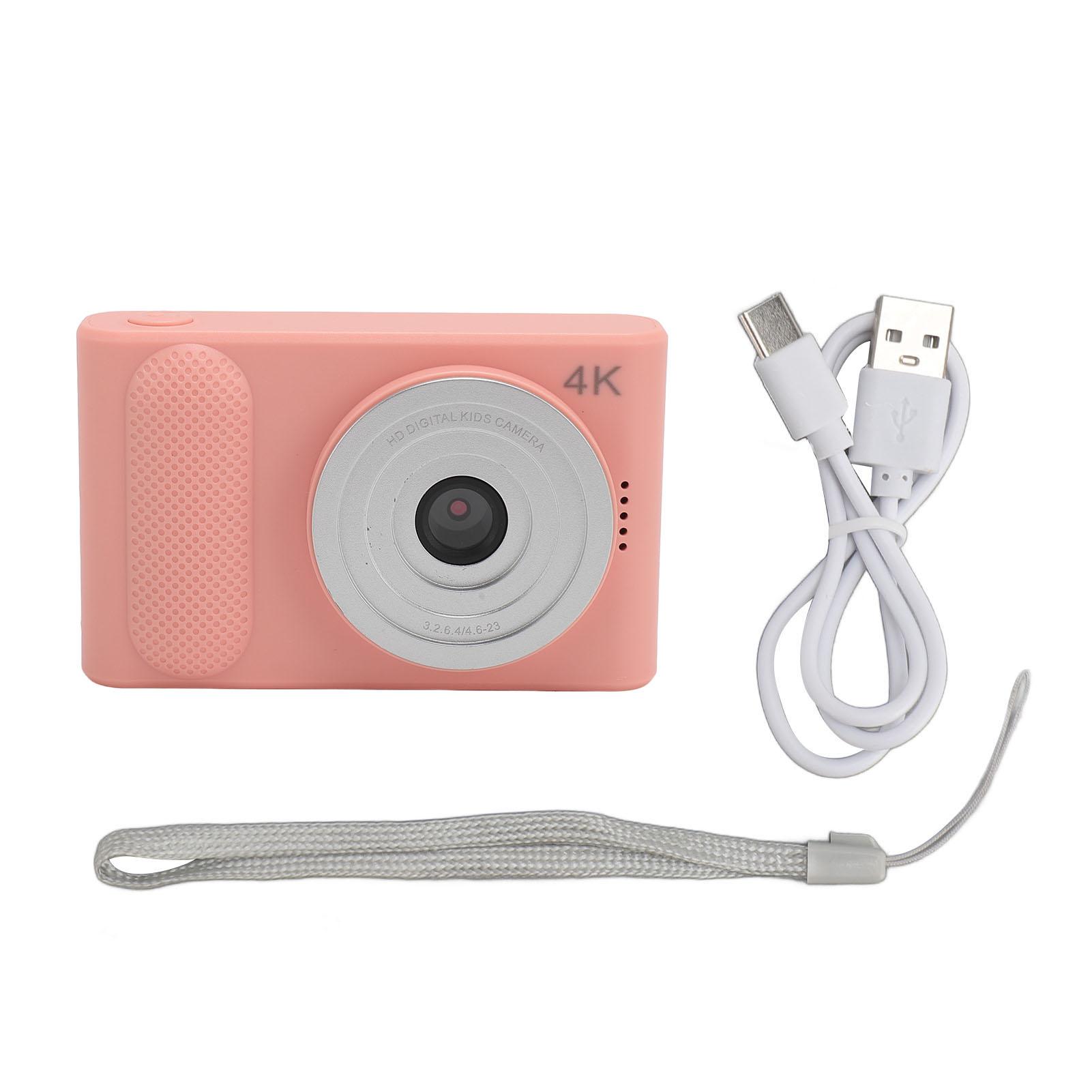 

4K Digital Camera 48MP HD 16X Digital Zoom Autofocus Portable Pocket Micro SLR Camera with 2.4 Inch рожевий