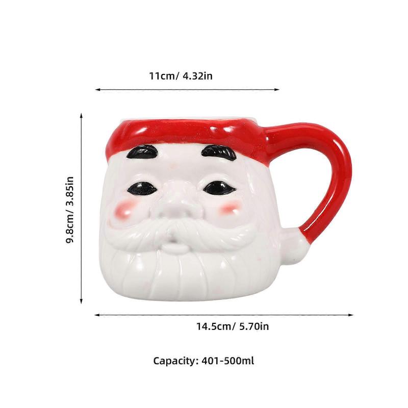 Santa Claus Mug Ceramic Mug for Milk Holiday Theme 401-500Ml