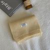 Winter Knitted Scarf Unisex Thick Warm Scarves Long Size Women Casual Warmer Hand Made Scarves Fashion Letter Ins Solid Color