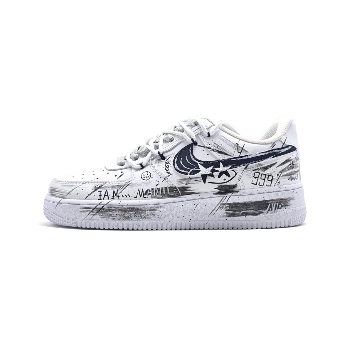 

Nike Air Force 1 Black White Childhood Fun Cow Leather Abrasion Resistant Low top Skateboard Shoes Unisex White Black CW2288-111(Team997-) 38