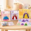 DIY Craft Puncture Painting Kit Poke Board Fabric Poking Art Princess Theme Poke Art  Children Gift