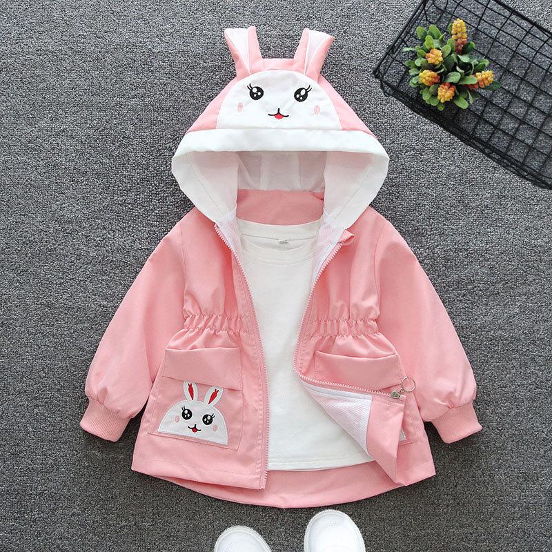 Kinderbekleidung Mädchen Frühling und Herbst Jacke Kapuzen Cartoon Windjacke Großer Junge Jungen Frühlingsmantel Jacke Strickjacke