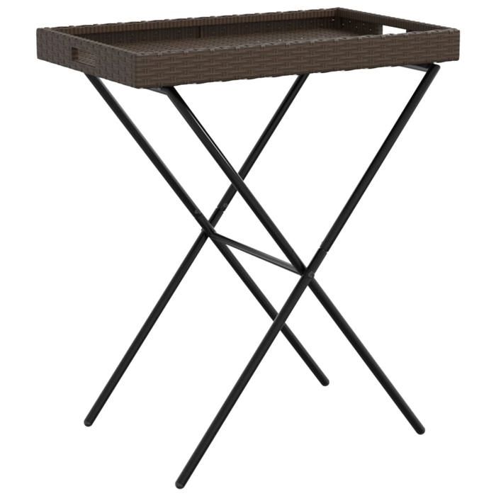 VidaXL Table with Foldable Top, Dining Table with Handles, Side Table with Top, Garden Terrace Furniture, 365128