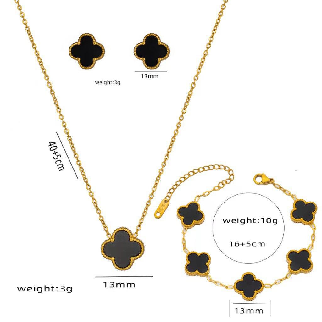 Light Luxury Flower Iris Imitation Red Sapphire Necklace Versatile Fashion Temperament Set for Women