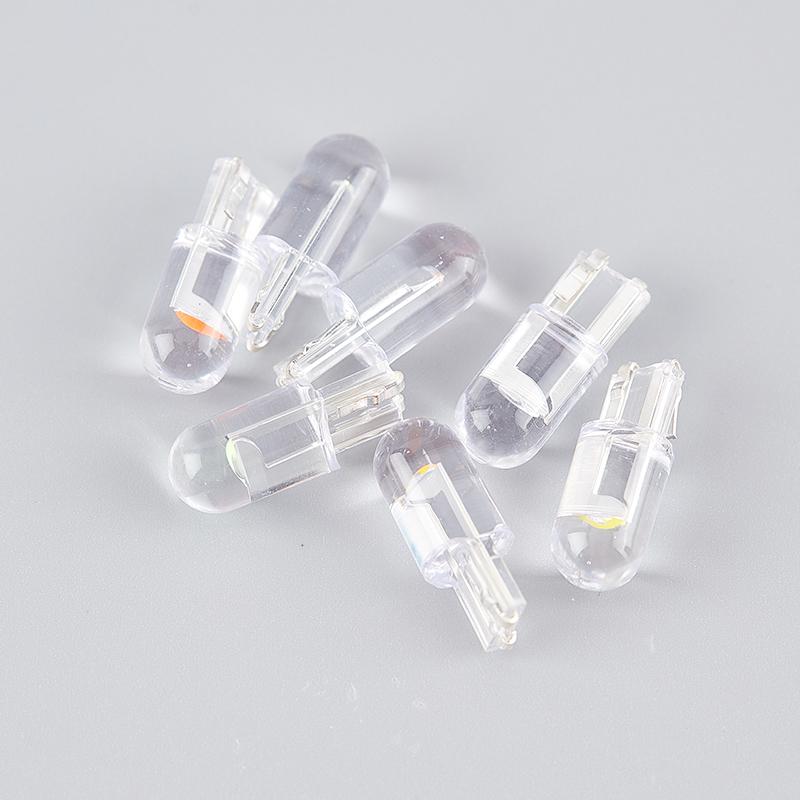 10Pcs W5W T10 Cob Glass Car Bulb Auto Automobiles Clearance Reading Dome Light