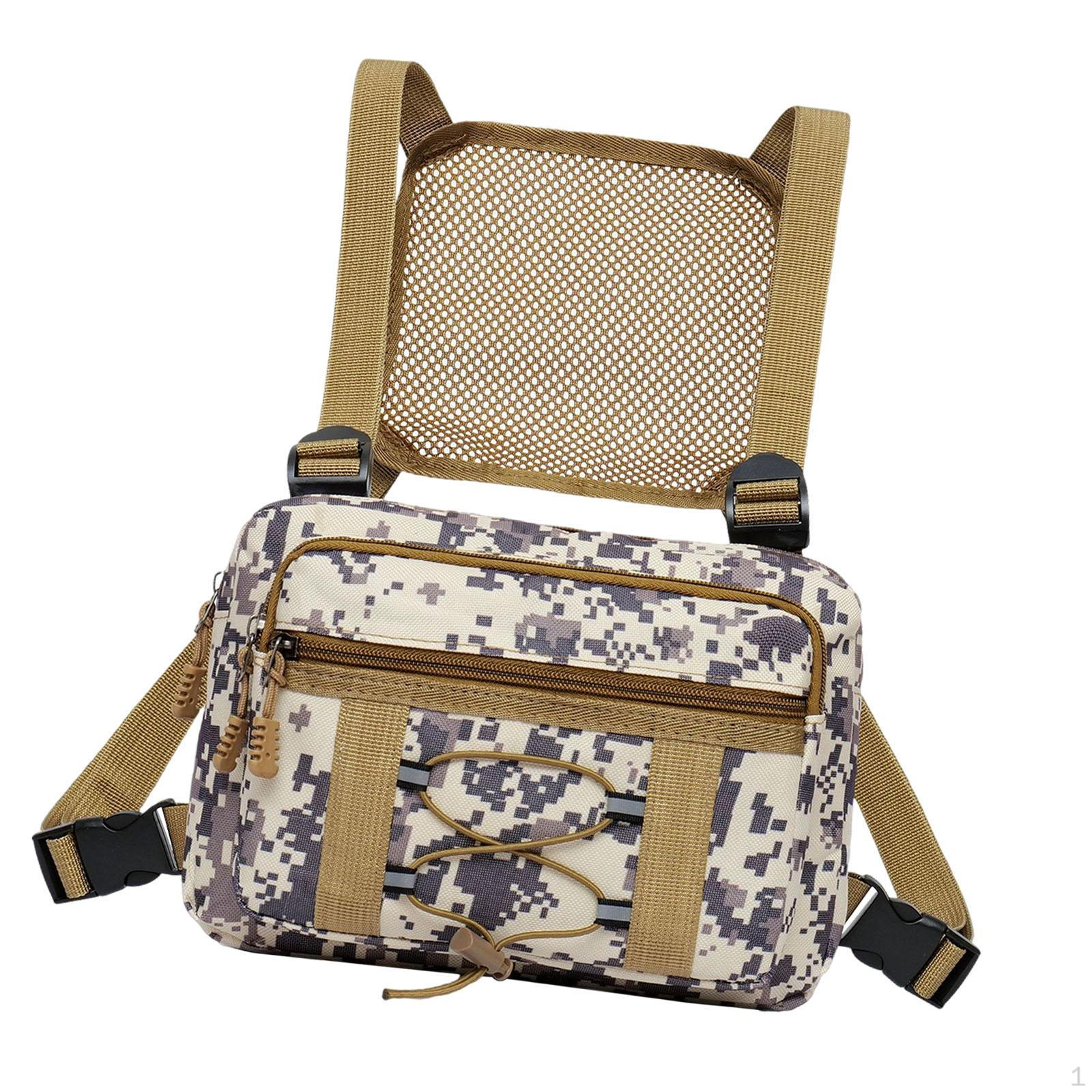 

Захист нагрудної сумки для альпінізму на відкритому повітрі, зносостійкий органайзер, ремінь, чохол для перенесення, тримач сірий колір