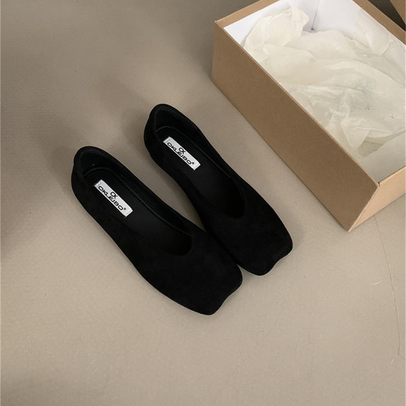 

Fashion IPPEUM Velvet Mary Jane Shoes 2025 New Ballerinas Shoes Mujer Summer Black Ballet Flats 225