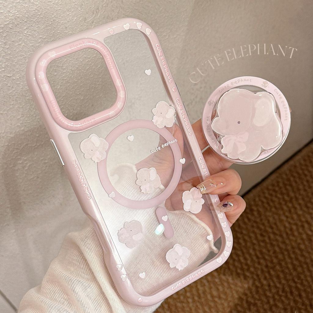 The Magnetic Cute Little Elephant Stand Is Suitable for IPhone16 and IPhone 15ProMax Phone Cases Made of 13 Acrylic