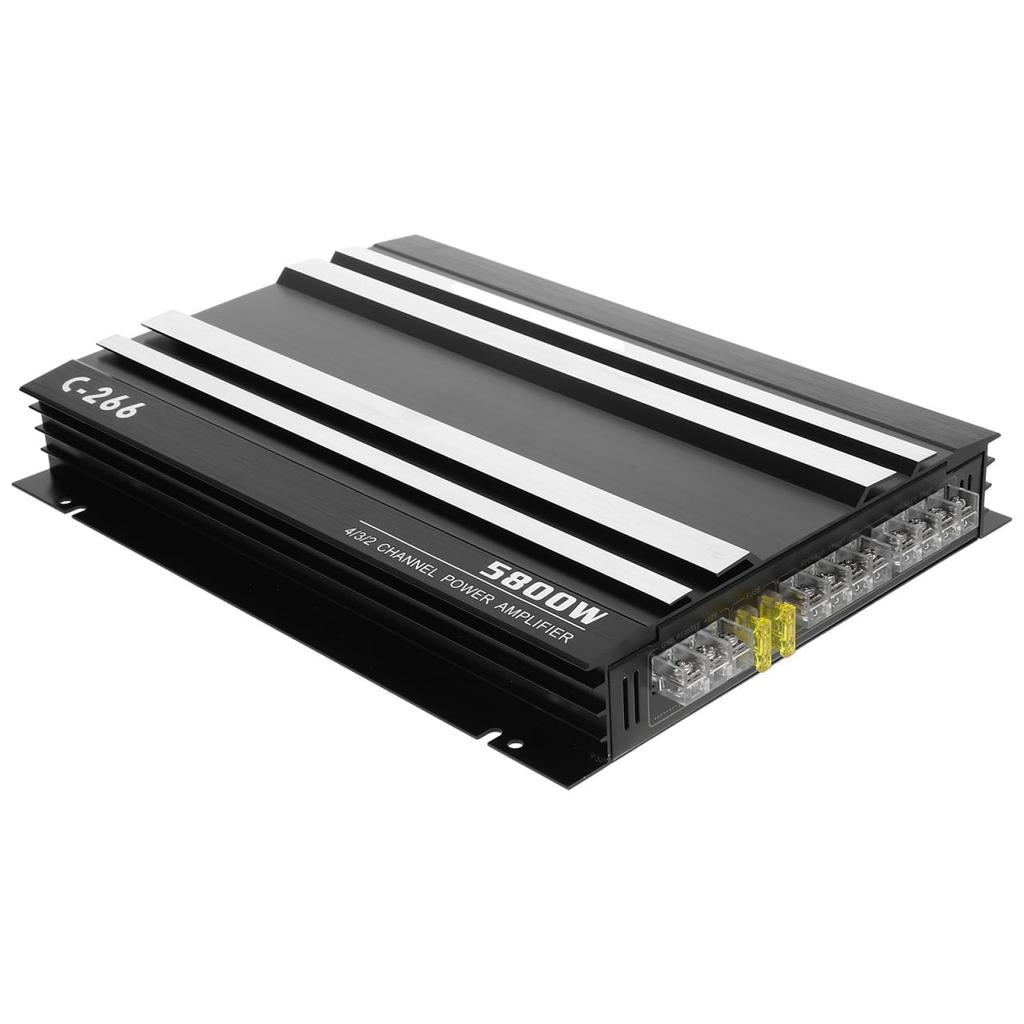 VORCOOL C-266 5800W Stereo 4 Ohm 4-Channel Aluminum Car Audio Amplifier