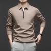 Men S Half Zip Long Sleeve Polo Shirt Casual Fashion Top