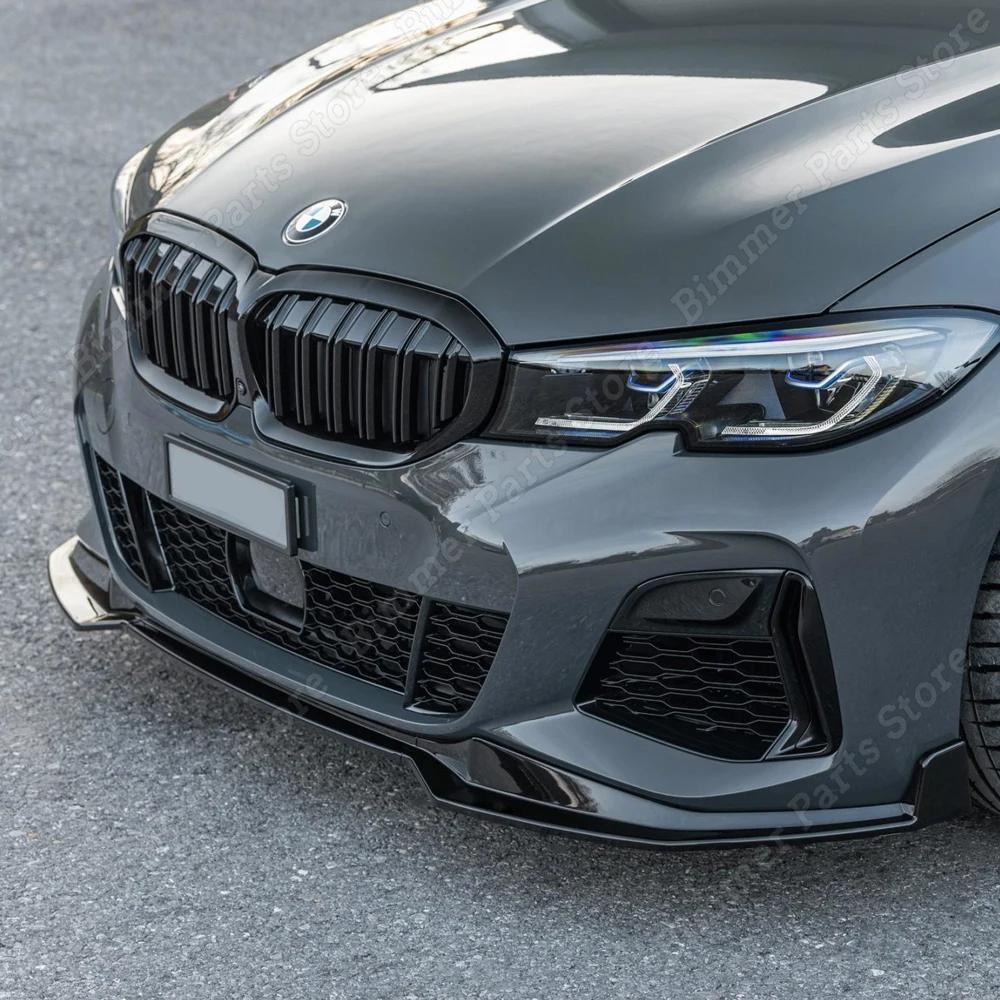 3 st MP Frontspoiler Läpp Splitter Spoiler Diffusor Skydd Karosskit För BMW G20 G21 M-paket 320i 330i M340i xDrive 2019-2022 Blank