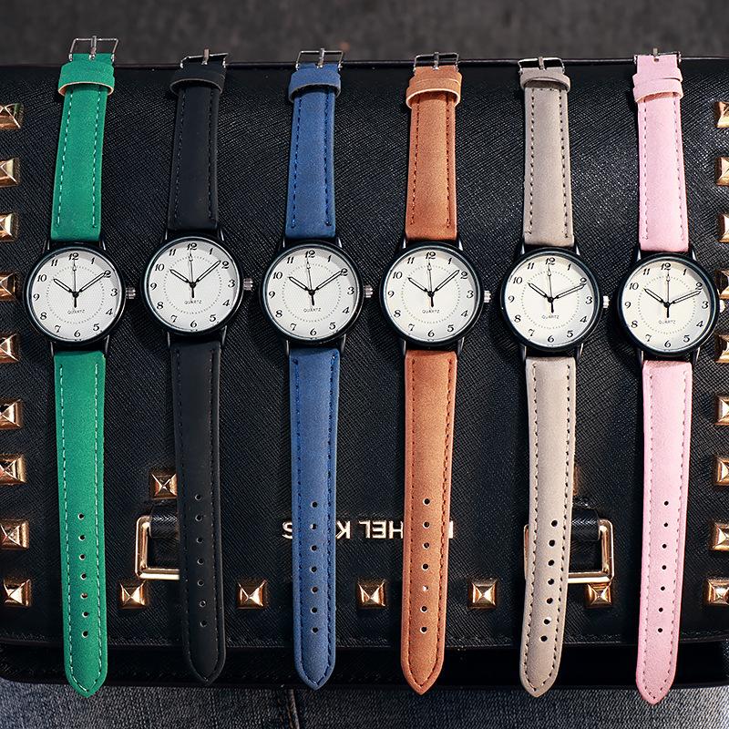 Classic Vintage Women Analog Quartz Watch Casual Leather Band Strap Round Wristwatches Luminous Waterproof Clock Reloj