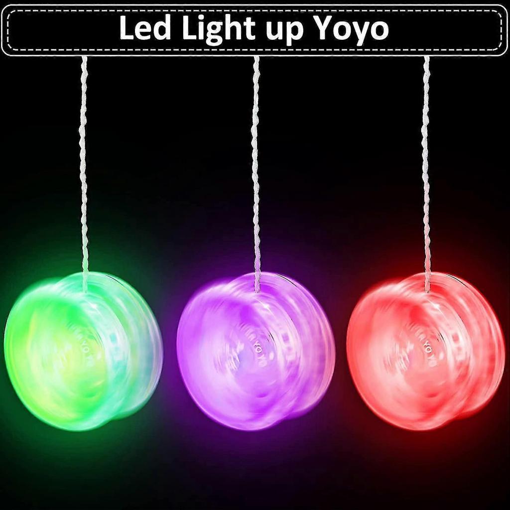 9 Pieces Led Light Yo-yo Responsive Ball Bearing Yoyo Plastic Responsive Yoyo Entertaining Yoyo For Beginner Birthday Party Favors Goodie Bag Fillers
