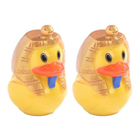 2 Pcs Mini Resin Cute Tiny Ancient Egyptian Duck Figurine Egyptian Sphinx Pharaoh A
