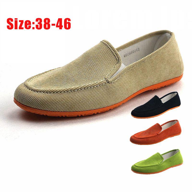 Stylish Loafers Males Casual Canvas Sneakers Plus Size Men Trekking Shoes 2025 Cheap Old Trendy Vintage Dad Driving Shoes Flat
