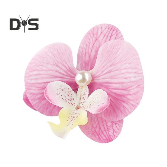 Künstliche Mottenorchideen Haarspange Böhmen Hawaiian Faux Pearl Simulierte Blume Entenschnabelklemme Haarnadel Haarspange Frauen Haarschmuck Kopfbedeckung