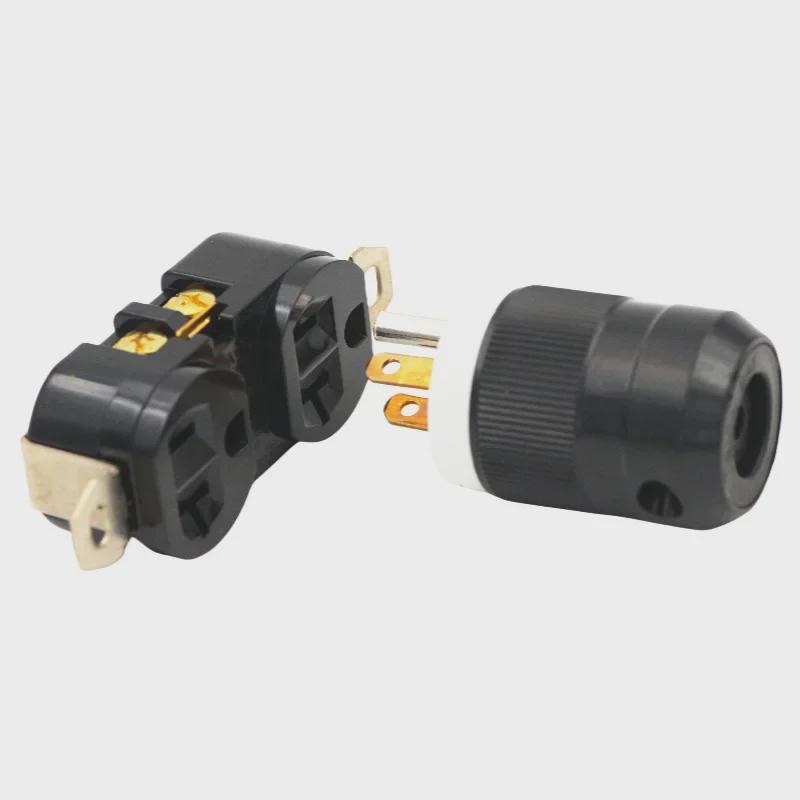 XIONGDA NEMA 5-15P 15A 125V Three-Pin Industrial Power Plug