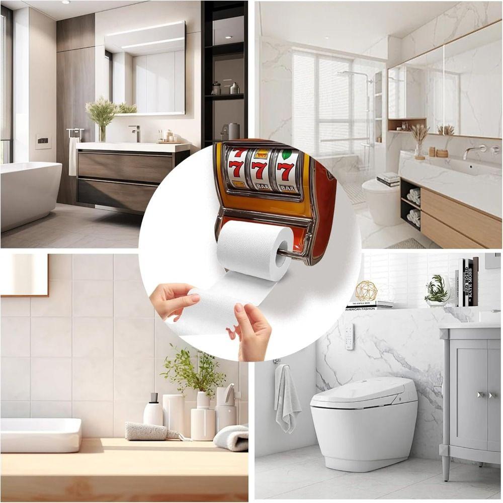 Portarotolo da Toilette a Slot Machine da Parete Divertente Portarotolo da Toilette a Slot Machine