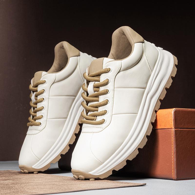 

Мода Мужские Кроссовки на шнуровке Уличная Удобная Обувь Водонепроницаемая Кожа Повседневная Обувь для Мужчин белые Кроссовки на плоской подошве Zapatillas Hombre 10 белый