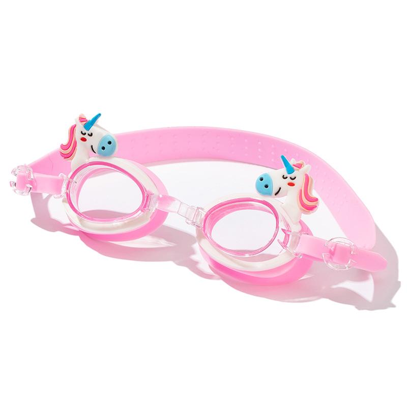 Cartoon Colorful Pony Children's Diving Glasses Children Swimming Goggles Waterproof Anti Fog Adjustable Glasses