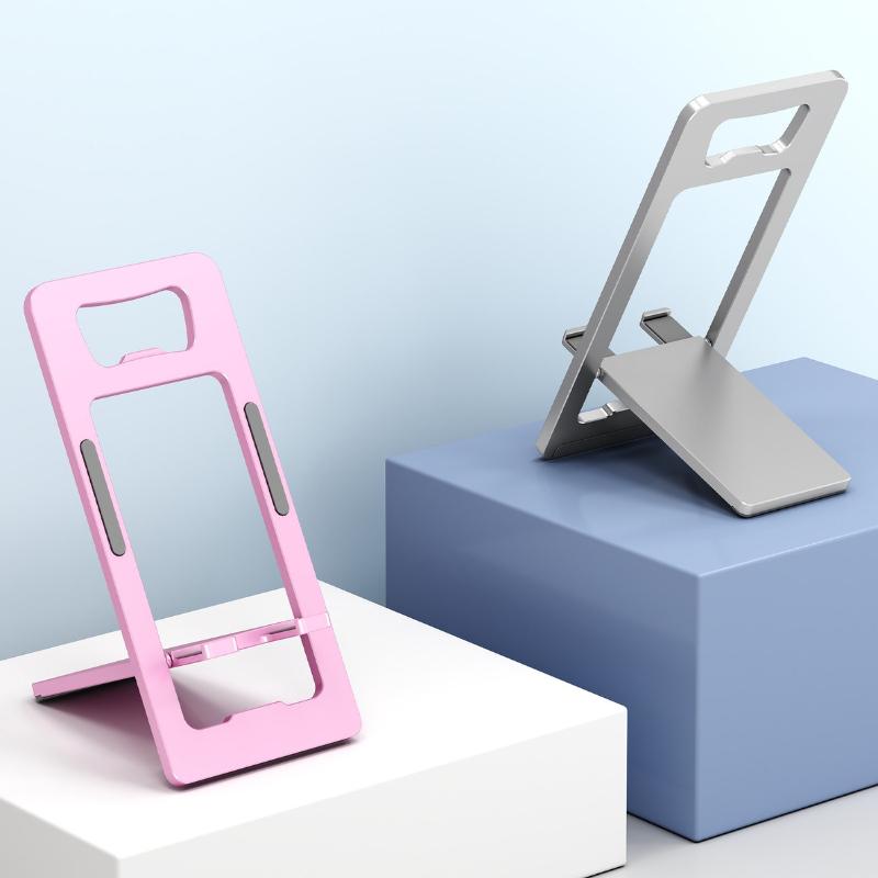 1Pc Card Folding Portable Aluminum Alloy Bracket Mobile Phone Tablet Live Desktop Bracket Gift Mobile Phone Bracket