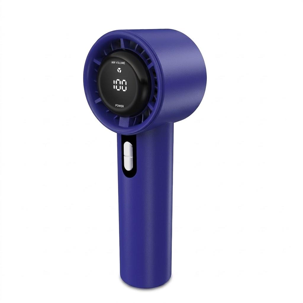 GMOX Portable Mini Handheld Fan with LED Display & Flashlight, 100 Speed Levels, 2000mAh USB Rechargeable Battery