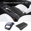 For Tesla Model 3 17-23 Model Y 21-23 ABS Carbon Fiber Center Console Wrap Cover Kit Dashboard Armrest Door Side Trim Accessorie